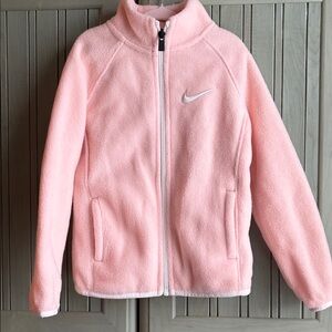 Nike Girls 4 Light Peach Fleece Jacket